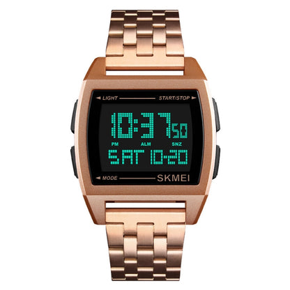 SKMEI 1368 Multifunctional Men Outdoor Sports Noctilucent Waterproof Digital Watch(Rose Gold) - Sport Watches by SKMEI | Online Shopping South Africa | PMC Jewellery | Buy Now Pay Later Mobicred