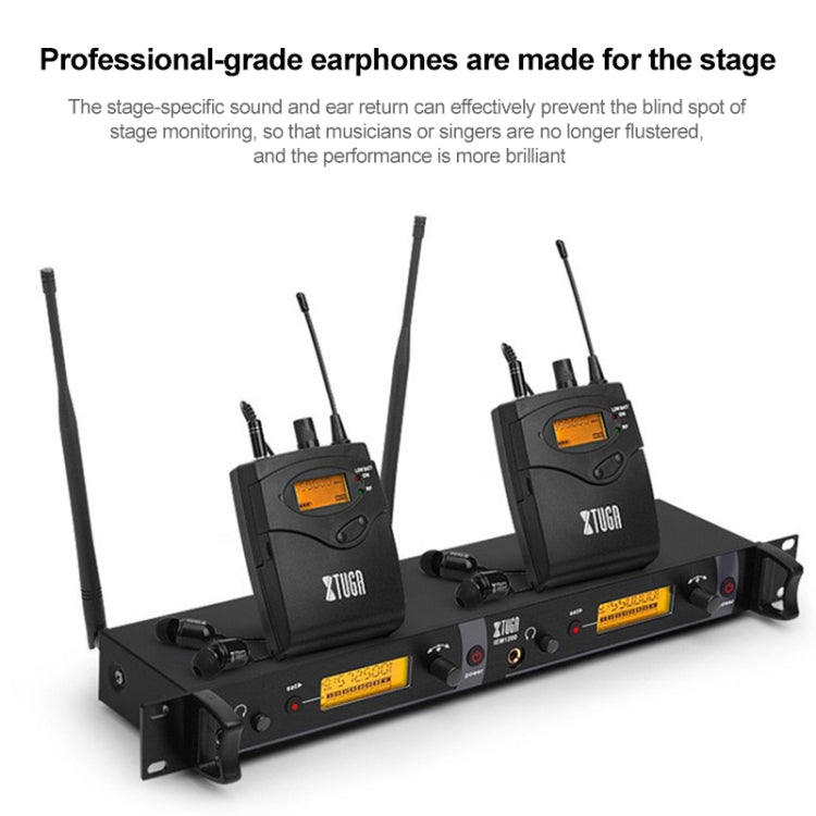 XTUGA IEM1200 Wireless Transmitter 4 Bodypack Stage Singer In-Ear Monitor System(US Plug) - Microphone by XTUGA | Online Shopping South Africa | PMC TechLife
