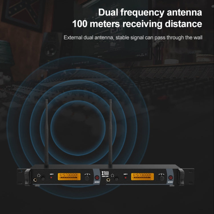 XTUGA IEM1200 Wireless Transmitter 8 Bodypack Stage Singer In-Ear Monitor System(EU Plug) - Microphone by XTUGA | Online Shopping South Africa | PMC TechLife