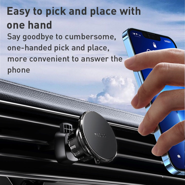 Yesido C160 Suction Cup Type Telescopic Rod Magnetic Car Phone Holder (Black) - Universal Car Holders by Yesido | Online Shopping South Africa | PMC TechLife | Buy Now Pay Later Mobicred