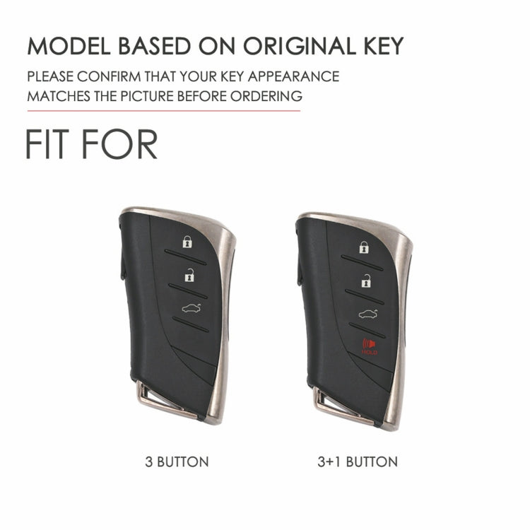 For Lexus 3-button Hallmo Car Cowhide Leather Key Protective Cover Key Case(Brown) - free shipping - PMC TechLife - Order now!