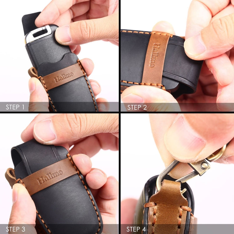 For Lexus 4-button Hallmo Car Cowhide Leather Key Protective Cover Key Case(Black) - free shipping - PMC TechLife - Order now!