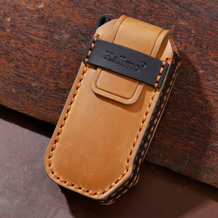 For Kia 3-button Hallmo Car Cowhide Leather Key Protective Cover Key Case(Brown) - free shipping - PMC TechLife - Order now!