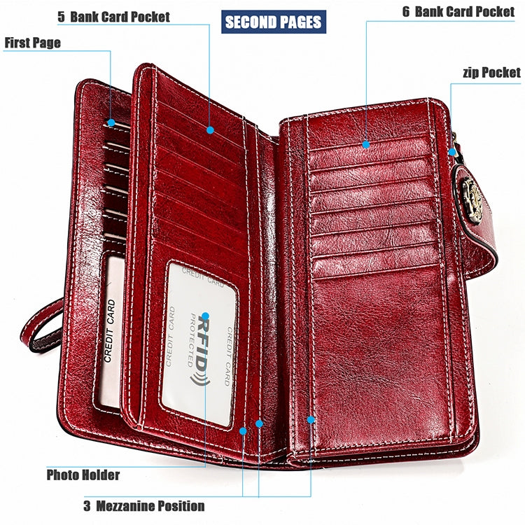 3556 Large Capacity Long Multi-function Anti-magnetic RFID Wallet Clutch for Ladies with Card Slots (Blue) - free shipping - PMC TechLife - Order now!