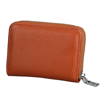 KB205 Antimagnetic RFID Litchi Texture Leather Zipper Large-capacity Card Holder Wallet(Brown) - Antimagnetic RFID Package by PMC Jewellery | Online Shopping South Africa | PMC Jewellery | Buy Now Pay Later Mobicred