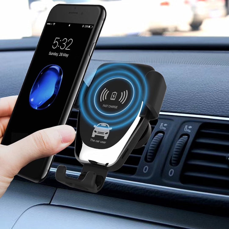 Car Air Outlet Bracket Wireless Charger Qi Standard Wireless Charger(Black) - Wireless Charger Holders by PMC TechLife | Online Shopping South Africa | PMC TechLife