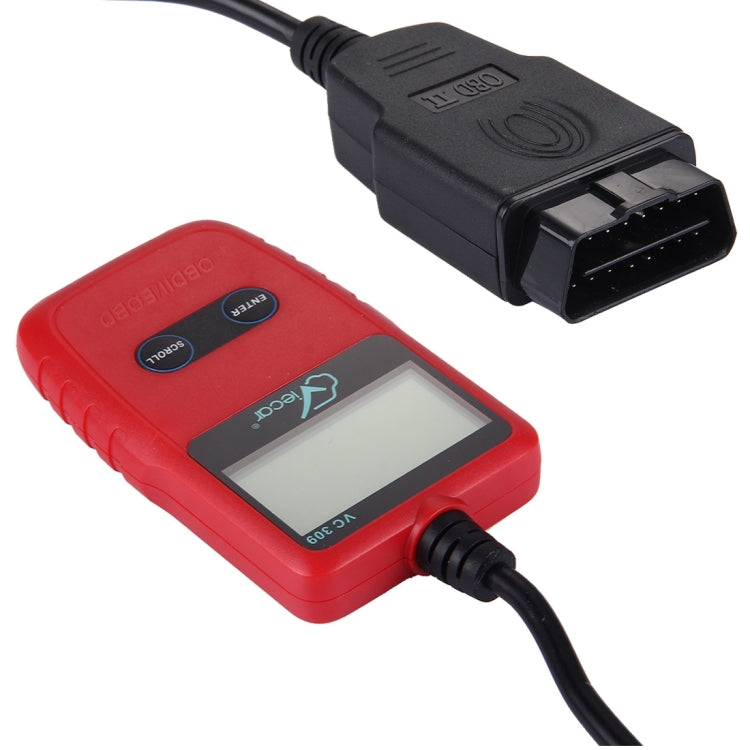 Viecar CV309 OBDII EOBD Car Diagnostic Tool Code Scanner Fault Reader(Red) - free shipping - PMC TechLife - Order now!