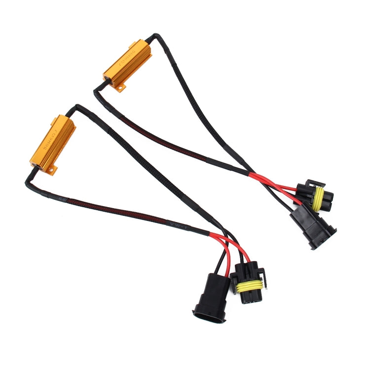 2 PCS H11 50W 6 Ohms Load Resistor Car Canbus Error Canceller Decoder Cable - free shipping - PMC TechLife - Order now!