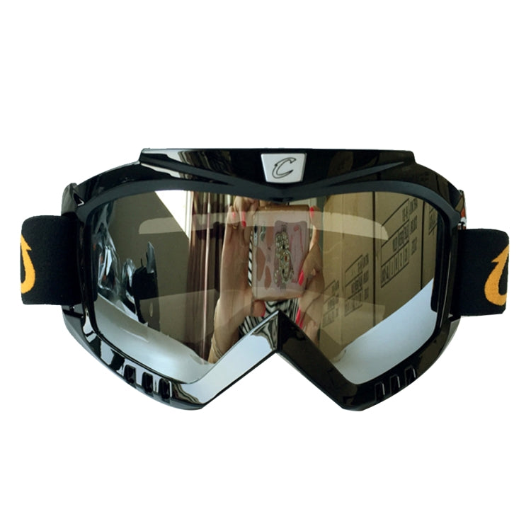 Motorcycle Helmet Riding Mask Goggles Set Outdoor Wind and Sand Resistant Off-road Harley Goggles Removable Masks(Silver) - Goggles by PMC Jewellery | Online Shopping South Africa | PMC Jewellery