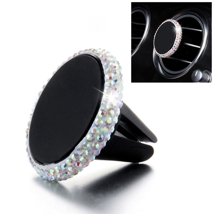 Car Diamond Magnetic Air Outlet Mobile Phone Holder (Colourful White) - Car Holders by PMC Jewellery | Online Shopping South Africa | PMC Jewellery