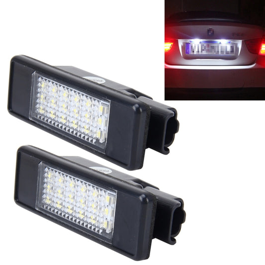 2 PCS License Plate Light with 24 SMD-3528 Lamps for Peugeot Citroen (White Light) - License Plate Lights by PMC Jewellery | Online Shopping South Africa | PMC Jewellery