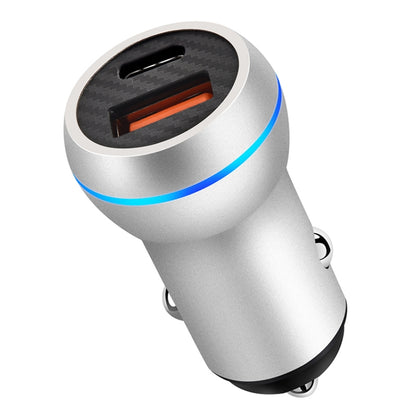 ACC-581 PD 20W + QC3.0 Type-C / USB-C + USB Fast Charging Car Charger (Silver) - Car Charger by PMC Jewellery | Online Shopping South Africa | PMC Jewellery