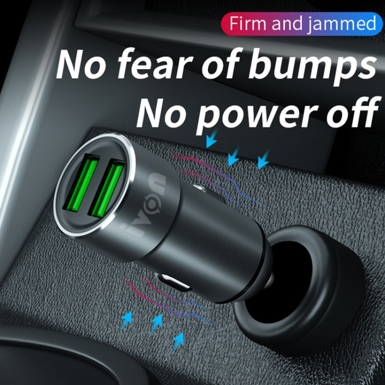 IVON CC38 2.4A Dual USB Car Charger + 1m USB to USB-C / Type-C Fast Charge Data Cable Set - Car Charger by IVON | Online Shopping South Africa | PMC TechLife | Buy Now Pay Later Mobicred