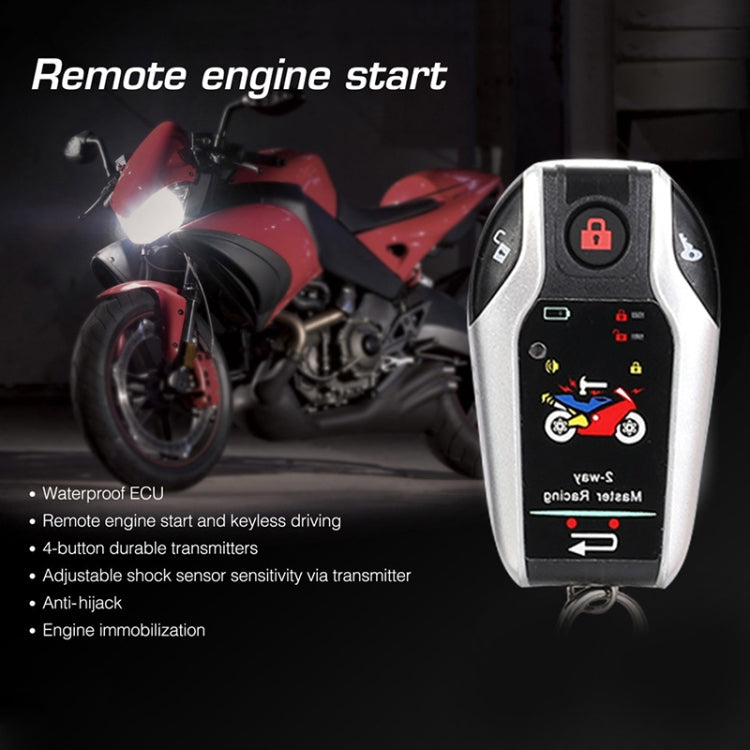 Universal Motorcycle Alarm Bidirectional Anti-theft Device with Induction Remote Control - Theft Protection by PMC Jewellery | Online Shopping South Africa | PMC Jewellery