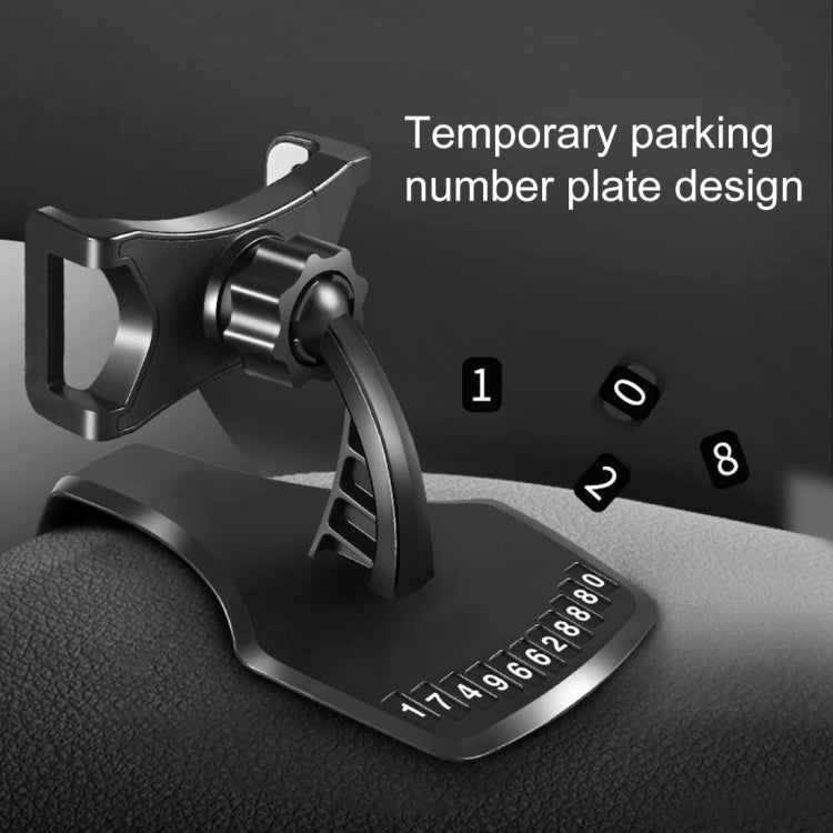 Car Dashboard Mobile Phone Holder Bracket with Number Plate (Grey) - Car Holders by PMC Jewellery | Online Shopping South Africa | PMC Jewellery