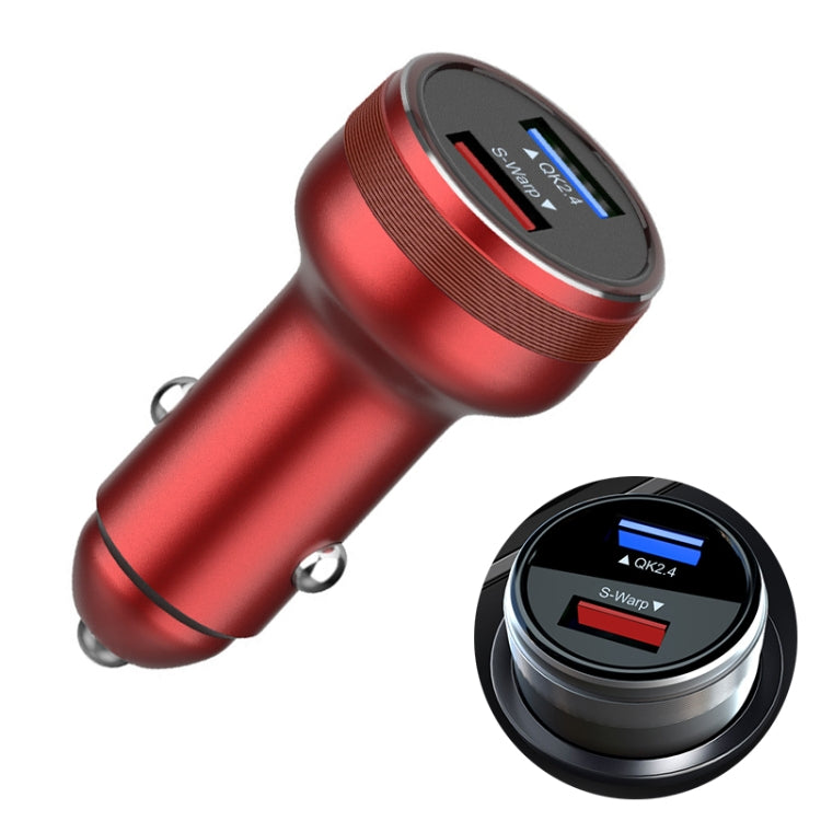 DASH / WARP 30W Car Flash Charger for OnePlus (Red) - Car Charger by PMC TechLife | Online Shopping South Africa | PMC TechLife