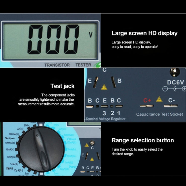 DUOYI DY294 Multifunction Digital Transistor AnalyzerTester - Electronic Test by DUOYI | Online Shopping South Africa | PMC Jewellery | Buy Now Pay Later Mobicred