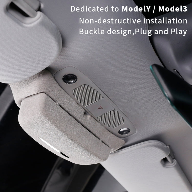 Car Suede Wrap Version Sunglasses Storage Box for Tesla Model 3 - Sunglasses & Glasses Clips by PMC TechLife | Online Shopping South Africa | PMC TechLife