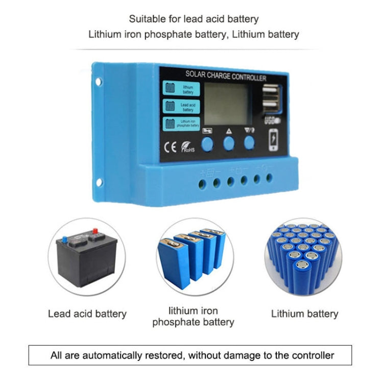20A Solar Charge Controller 12V / 24V Lithium Lead-Acid Battery Charge Discharge PV Controller - Voltage Stabilizer by PMC TechLife | Online Shopping South Africa | PMC TechLife