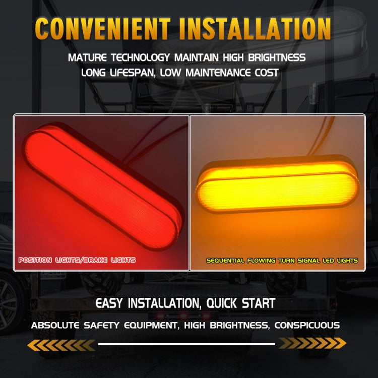 1 Pair Double Color Brake Light Turn Signal Light - Turn Signal by PMC TechLife | Online Shopping South Africa | PMC TechLife | Buy Now Pay Later Mobicred