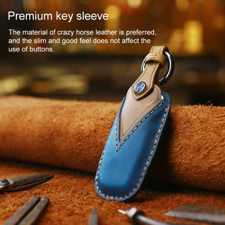 For Audi Series Car Cowhide Leather Key Protective Cover Key Case, B Version 2011-2018 (Brown) - free shipping - PMC TechLife - Order now!