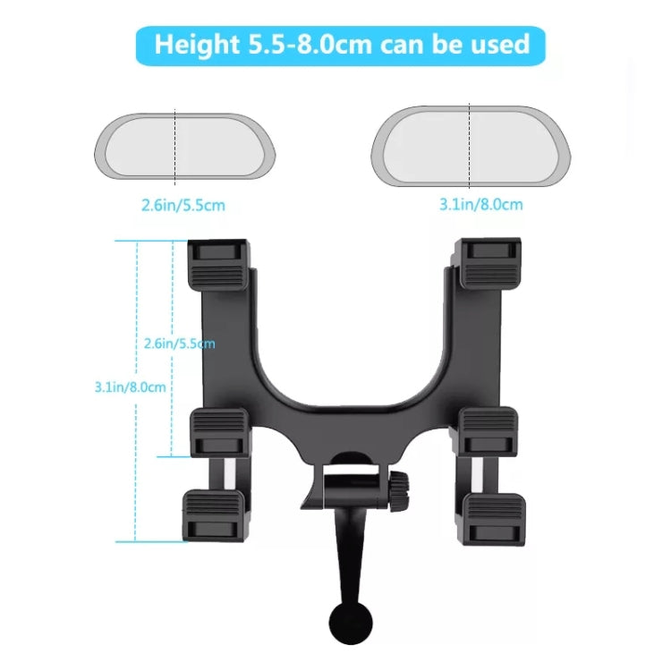 Carbon Fiber Strong Magnet Car Rear Mirror Navigation Phone Holder - Car Holders by PMC TechLife | Online Shopping South Africa | PMC TechLife