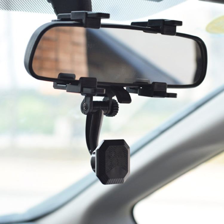 Carbon Fiber Strong Magnet Car Rear Mirror Navigation Phone Holder - Car Holders by PMC TechLife | Online Shopping South Africa | PMC TechLife
