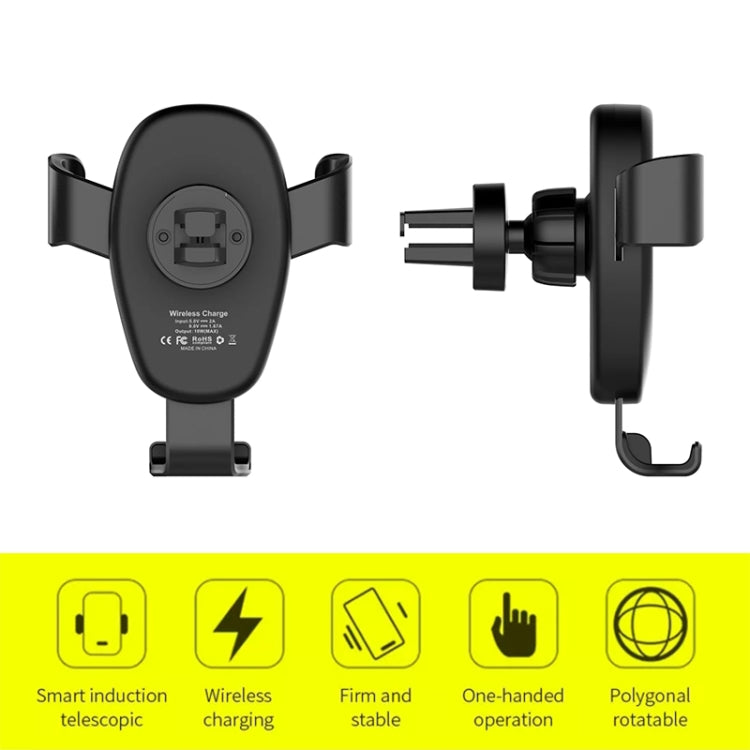 Car Wireless Charger Multifunctional Mobile Phone Wireless Charger Stand (Black) - Wireless Charger Holders by PMC TechLife | Online Shopping South Africa | PMC TechLife