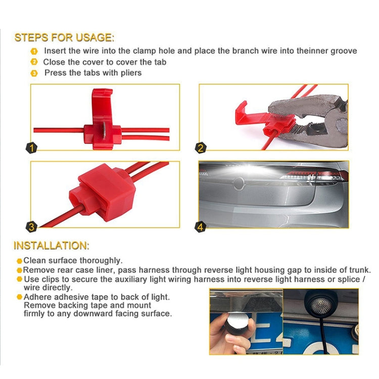 Car LED Super Bright Eagle Eye Reversing Light DC12V / 5W / 6000K / 650LM with Decoding - free shipping - PMC TechLife - Order now!