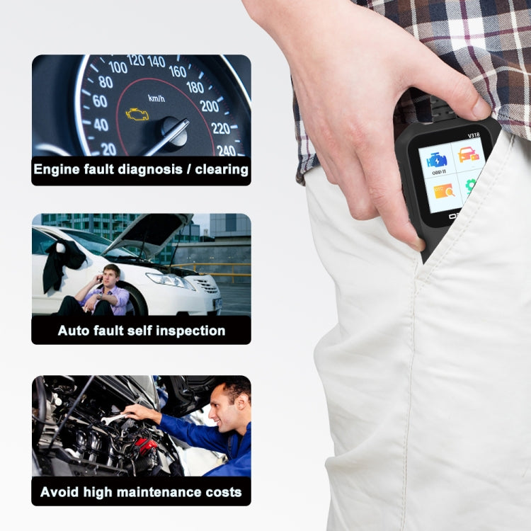 V318 Car OBD2 Color Screen Diagnostic Tool Code Reader - Code Readers & Scan Tools by PMC TechLife | Online Shopping South Africa | PMC TechLife