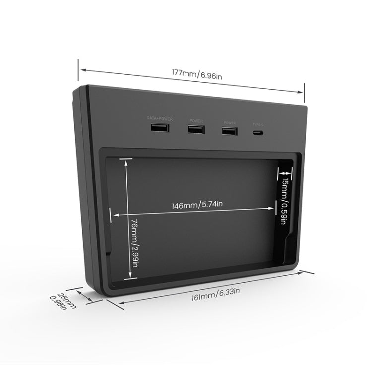 Car 5 in 1 USB HUB Extender Extension Connector Adapter for Tesla Model 3 Before March 2020 - Terminal connectors by PMC Jewellery | Online Shopping South Africa | PMC Jewellery