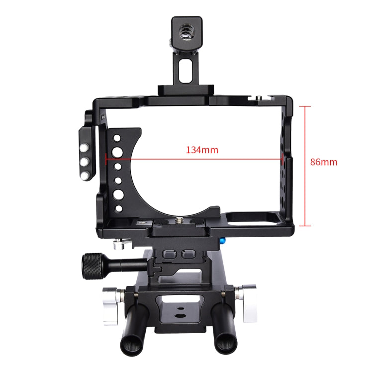 YELANGU CA7 YLG0908A-A Handle Video Camera Cage Stabilizer for  Sony A7K & A7X & A73  & A7S & A7R & A7RII & A7SII(Black) - Camera Cage by YELANGU | Online Shopping South Africa | PMC Jewellery | Buy Now Pay Later Mobicred