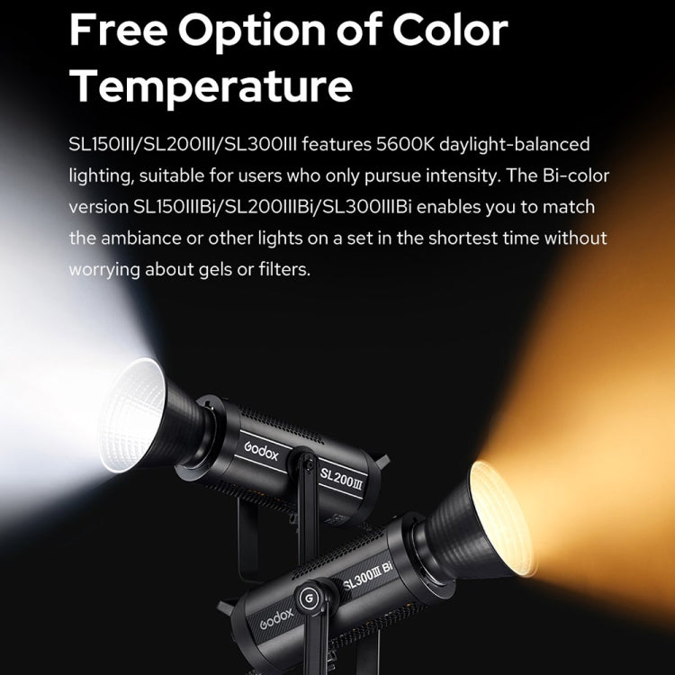 Godox SL300IIIBi 330W Bi-Color 2800K-6500K LED Video Light(EU Plug) - free shipping - PMC TechLife - Order now!