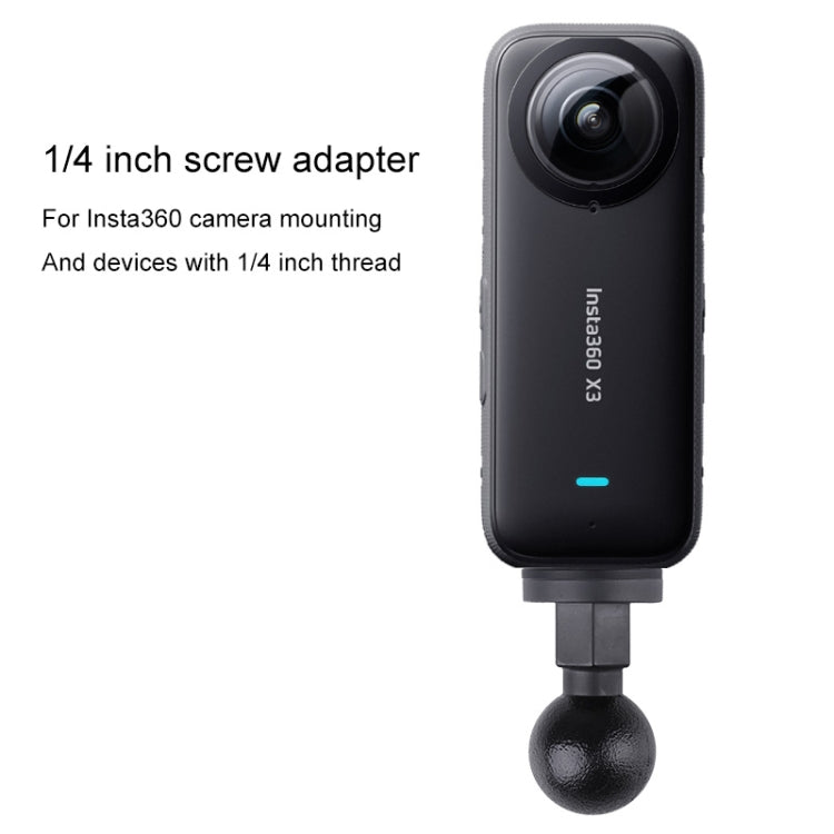 25mm 1/4 inch Screw ABS Ball Head Adapter Mount(Black) - Mount & Holder by PMC TechLife | Online Shopping South Africa | PMC TechLife