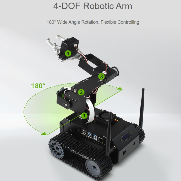 Waveshare JETANK AI Tracked Mobile Robot Kit, Based on Jetson Nano, EU Plug - Robotics Accessories by WAVESHARE | Online Shopping South Africa | PMC Jewellery | Buy Now Pay Later Mobicred