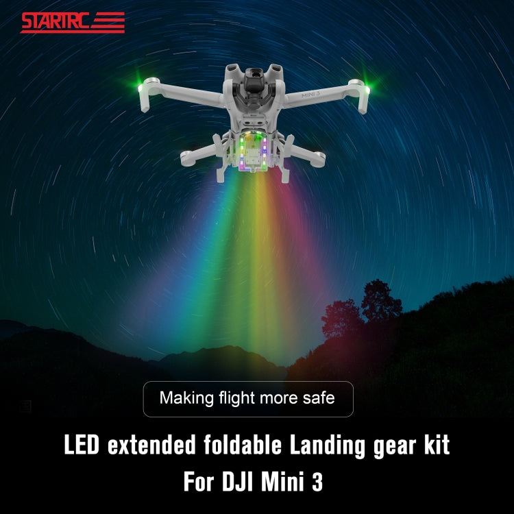 For DJI Mini 3 STARTRC LED Light Folding Anti-fall Heightened Landing Gear Training Rack (Grey) - Other by STARTRC | Online Shopping South Africa | PMC Jewellery | Buy Now Pay Later Mobicred