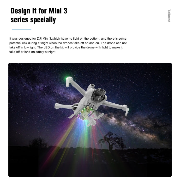 For DJI Mini 3 STARTRC LED Light Folding Anti-fall Heightened Landing Gear Training Rack (Grey) - Other by STARTRC | Online Shopping South Africa | PMC Jewellery | Buy Now Pay Later Mobicred