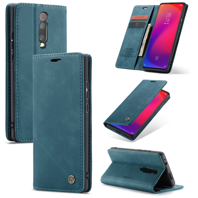 CaseMe-013 Multi-functional Retro Frosted Horizontal Flip Leather Case with Card Slot & Holder & Wallet For Xiaomi Mi 9T Pro / Redmi K20 Pro / Xiaomi Mi 9T / Redmi K20(Blue) - Xiaomi Cases by CaseMe | Online Shopping South Africa | PMC Jewellery | Buy Now Pay Later Mobicred