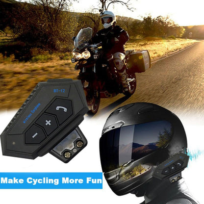 BT12 Motorcycle Helmet Bluetooth Headset Motorcycle Intercom Bluetooth Headset - Motorcycle Walkie Talkie by PMC Jewellery | Online Shopping South Africa | PMC Jewellery
