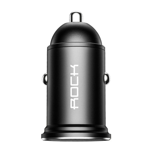 ROCK H11 4.8A 24W Mini Dual USB Car Charger(Black) - Car Charger by ROCK | Online Shopping South Africa | PMC Jewellery