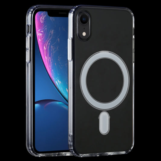 For iPhone XR Magsafe Case Simple Magnetic Ring All-inclusive Clear Crystal Acrylic PC +TPU Shockproof Case(Transparent) - More iPhone Cases by PMC Jewellery | Online Shopping South Africa | PMC Jewellery