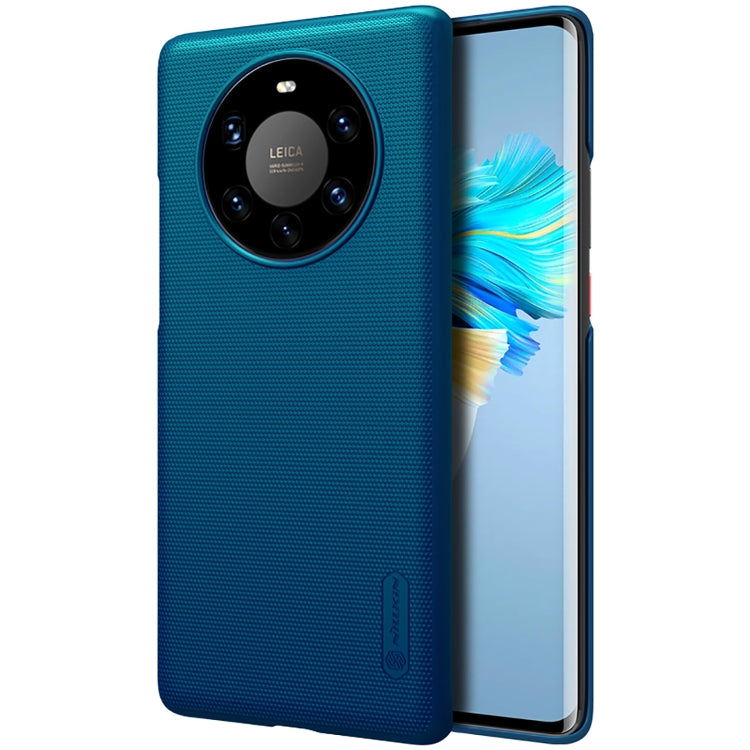 For Huawei Mate 40 Pro+ NILLKIN Frosted Concave-convex Texture PC Protective Case(Peacock Blue) - Huawei Cases by NILLKIN | Online Shopping South Africa | PMC Jewellery