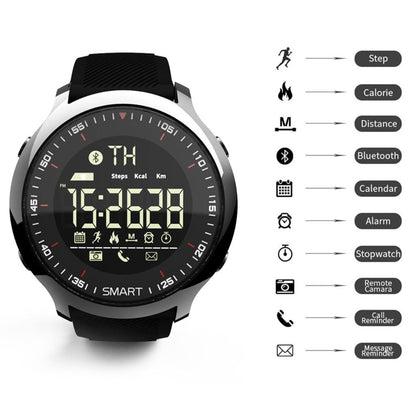 Lokmat MK18 1.1 inch Circle Screen IP68 Waterproof Smart Watch, Support Information Reminder / Remote Camera / Walking Motion Monitor(Silver) - Smart Watches by Lokmat | Online Shopping South Africa | PMC Jewellery | Buy Now Pay Later Mobicred