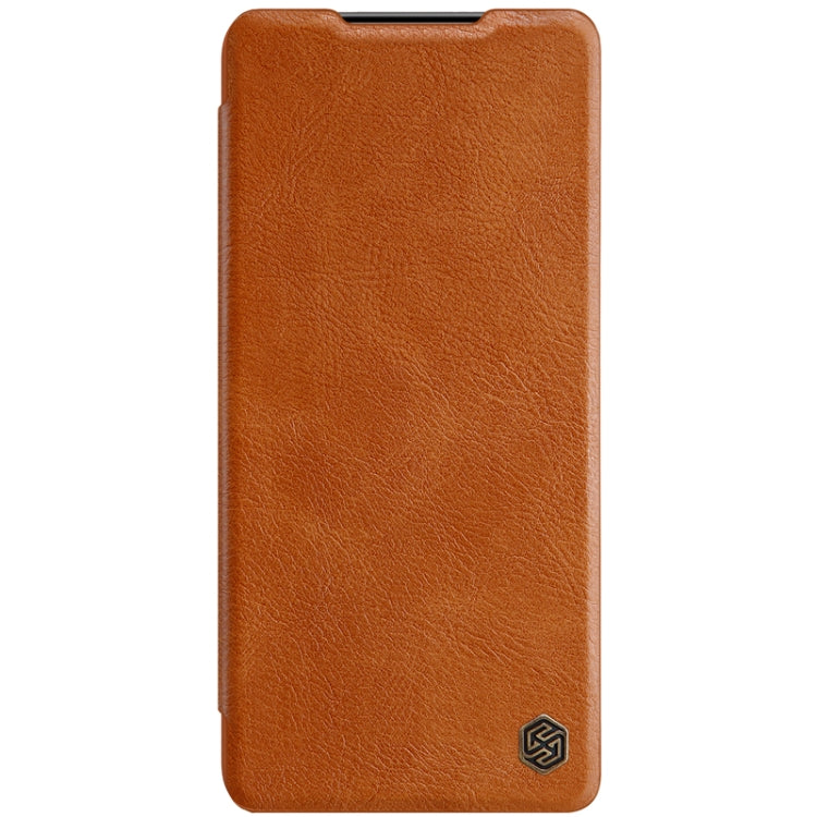 For Samsung Galaxy S21 Plus 5G NILLKIN QIN Series Crazy Horse Texture Horizontal Flip Leather Case with Card Slot(Brown) - Galaxy S21+ 5G Cases by NILLKIN | Online Shopping South Africa | PMC Jewellery