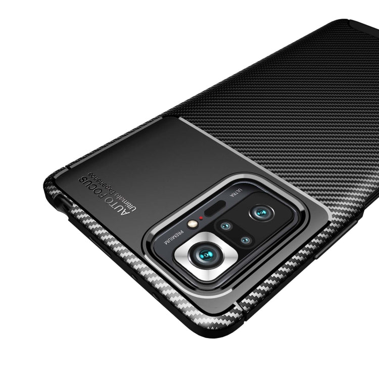 For Xiaomi Redmi Note 10 Pro / Note 10 Pro Max Carbon Fiber Texture Shockproof TPU Case(Black) - Xiaomi Cases by PMC TechLife | Online Shopping South Africa | PMC TechLife | Buy Now Pay Later Mobicred