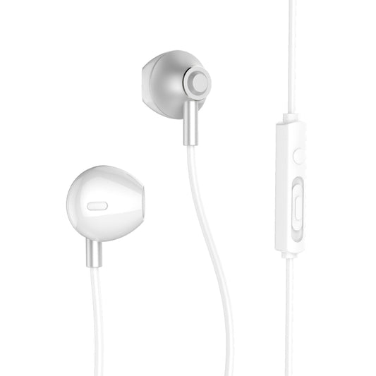 REMAX RM-711 Music Wired Earphone with MIC & Support Hands-free(Silver) - Normal Style Earphone by REMAX | Online Shopping South Africa | PMC Jewellery