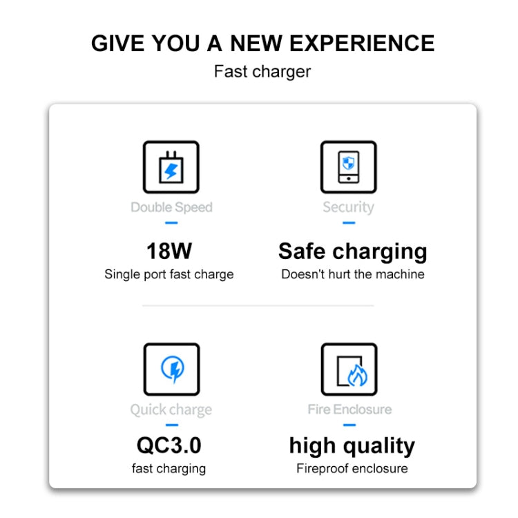 WK WP-U57 Max 18W Maxspeed QC3.0 Fast Charger +  USB to Micro USB Data Cable, Plug Type:EU Plug - free shipping - PMC TechLife - Order now!