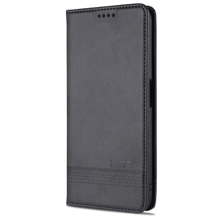 For OPPO A74 (5G) AZNS Magnetic Calf Texture Horizontal Flip Leather Case with Card Slots & Holder & Wallet(Black) - OPPO Cases by AZNS | Online Shopping South Africa | PMC Jewellery | Buy Now Pay Later Mobicred