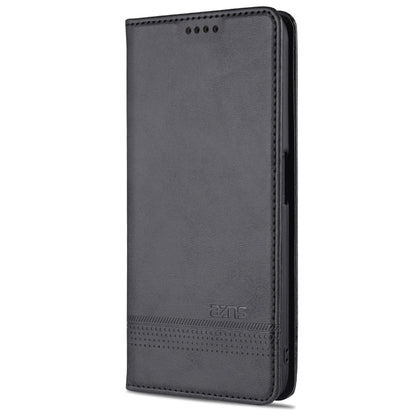 For OPPO A74 (5G) AZNS Magnetic Calf Texture Horizontal Flip Leather Case with Card Slots & Holder & Wallet(Black) - OPPO Cases by AZNS | Online Shopping South Africa | PMC Jewellery | Buy Now Pay Later Mobicred