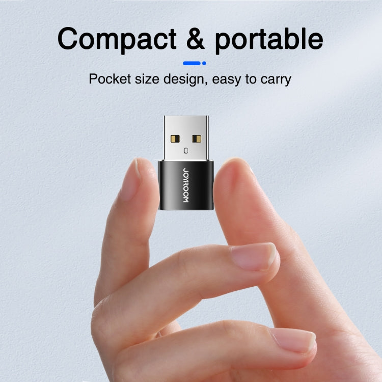 JOYROOM S-H152 3A USB Male to USB-C / Type-C Female OTG Adapter(Black) - OTG Adapter by JOYROOM | Online Shopping South Africa | PMC TechLife | Buy Now Pay Later Mobicred